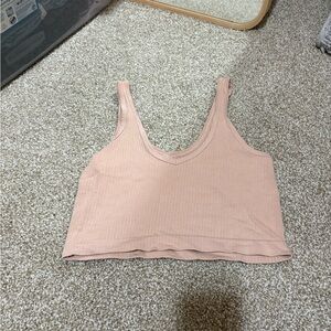 Pink Ribbed Women's Top